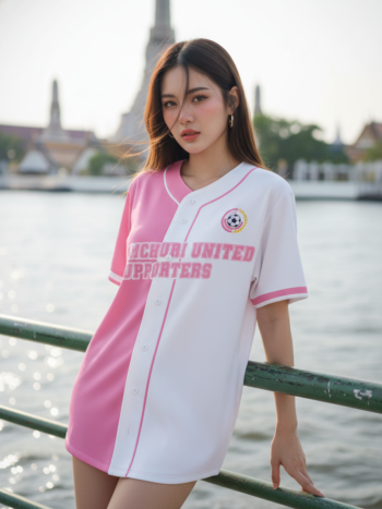 เสื้อเบสบอลพิมพ์ลาย สั่งทำ ออกแบบเอง ORDER 133 ด้านหน้า
