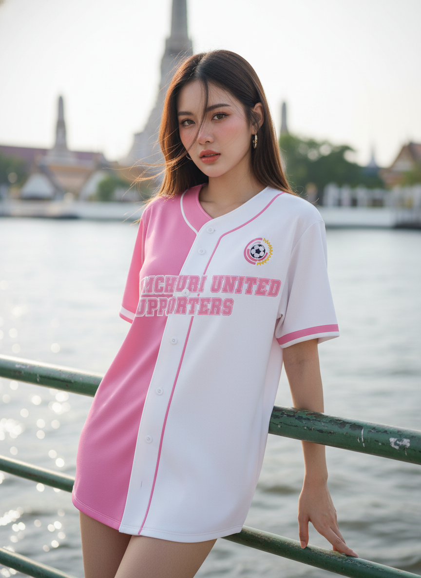 ORDER 133 เสื้อเบสบอล - ด้านหน้า เสื้อเบสบอลพิมพ์ลาย สั่งทำ ออกแบบเอง ORDER 133 ด้านหน้า