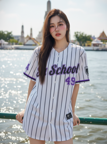 เสื้อเบสบอลพิมพ์ลาย สั่งทำ ออกแบบเอง ORDER 135 ด้านหน้า
