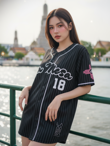 เสื้อเบสบอลพิมพ์ลาย สั่งทำ ออกแบบเอง ORDER 146 ด้านหน้า