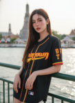 เสื้อเบสบอลพิมพ์ลาย สั่งทำ ออกแบบเอง ORDER 147 ด้านหน้า