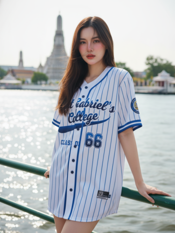 เสื้อเบสบอลพิมพ์ลาย สั่งทำ ออกแบบเอง ORDER 150 ด้านหน้า