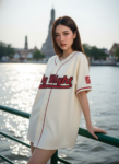 เสื้อเบสบอลพิมพ์ลาย สั่งทำ ออกแบบเอง ORDER 449 ด้านหน้า
