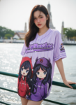 เสื้อเบสบอลพิมพ์ลาย สั่งทำ ออกแบบเอง ORDER 155 ด้านหน้า