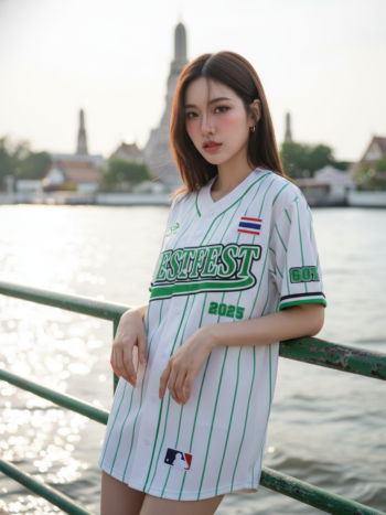 เสื้อเบสบอลพิมพ์ลาย สั่งทำ ออกแบบเอง ORDER 158 ด้านหน้า