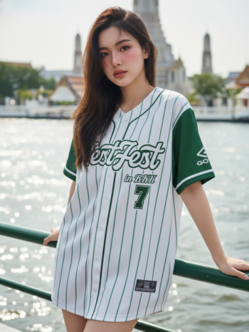 เสื้อเบสบอลพิมพ์ลาย สั่งทำ ออกแบบเอง ORDER 160 ด้านหน้า