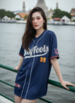เสื้อเบสบอลพิมพ์ลาย สั่งทำ ออกแบบเอง ORDER 163 ด้านหน้า