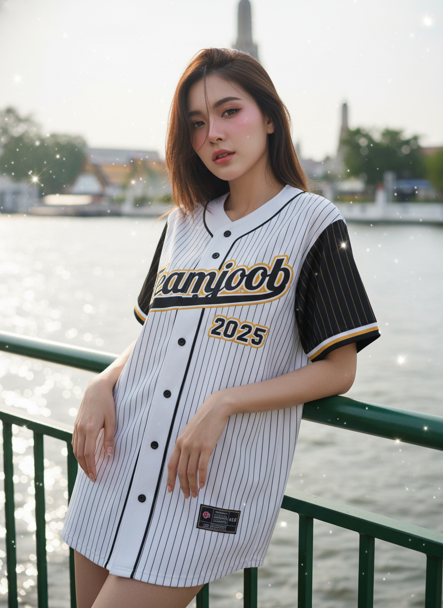 ORDER 164 เสื้อเบสบอล - ด้านหน้า เสื้อเบสบอลพิมพ์ลาย สั่งทำ ออกแบบเอง ORDER 164 ด้านหน้า