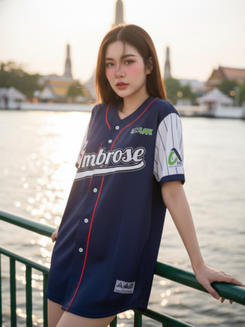 เสื้อเบสบอลพิมพ์ลาย สั่งทำ ออกแบบเอง ORDER 166 ด้านหน้า
