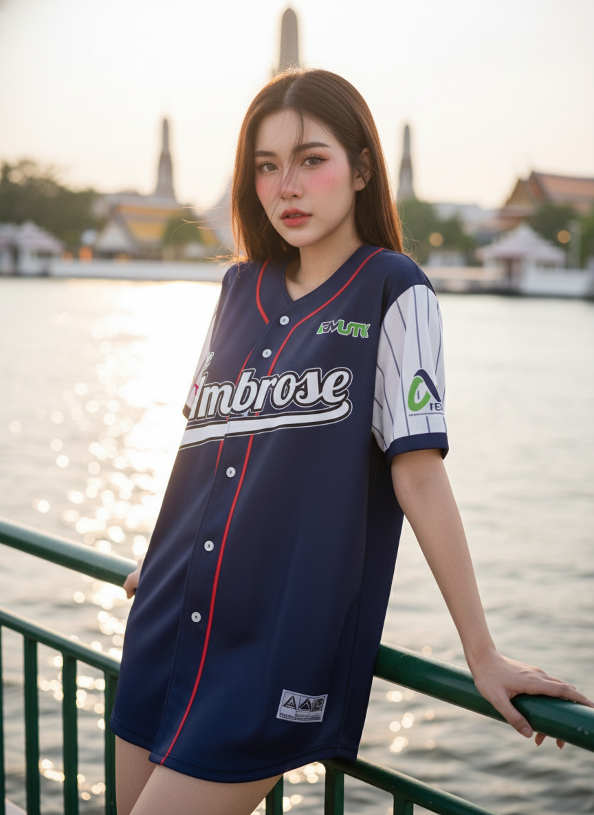 ORDER 166 เสื้อเบสบอล - ด้านหน้า เสื้อเบสบอลพิมพ์ลาย สั่งทำ ออกแบบเอง ORDER 166 ด้านหน้า