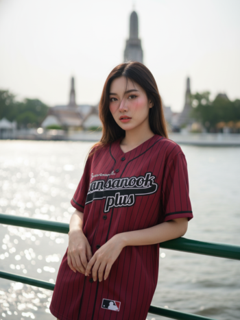 เสื้อเบสบอลพิมพ์ลาย สั่งทำ ออกแบบเอง ORDER 168 ด้านหน้า