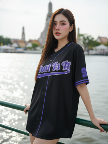 เสื้อเบสบอลพิมพ์ลาย สั่งทำ ออกแบบเอง ORDER 451 ด้านหน้า