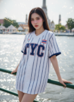 เสื้อเบสบอลพิมพ์ลาย สั่งทำ ออกแบบเอง ORDER 174 ด้านหน้า