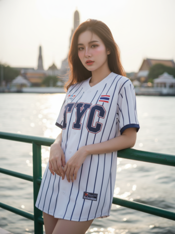 เสื้อเบสบอลพิมพ์ลาย สั่งทำ ออกแบบเอง ORDER 174 รอบ 2 ด้านหน้า