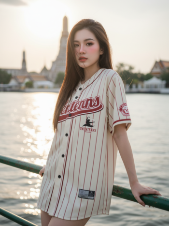 เสื้อเบสบอลพิมพ์ลาย สั่งทำ ออกแบบเอง ORDER 176 ด้านหน้า