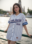 เสื้อเบสบอลพิมพ์ลาย สั่งทำ ออกแบบเอง ORDER 452 ด้านหน้า