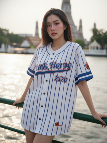 เสื้อเบสบอลพิมพ์ลาย สั่งทำ ออกแบบเอง ORDER 452 ด้านหน้า