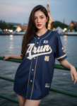 เสื้อเบสบอลพิมพ์ลาย สั่งทำ ออกแบบเอง ORDER 177 ด้านหน้า