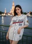 เสื้อเบสบอลพิมพ์ลาย สั่งทำ ออกแบบเอง ORDER 178 ด้านหน้า