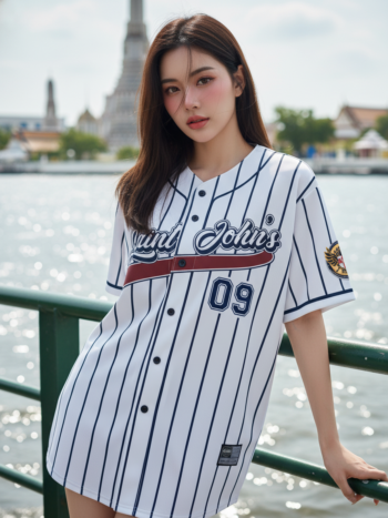 เสื้อเบสบอลพิมพ์ลาย สั่งทำ ออกแบบเอง ORDER 178 รอบ 2 ด้านหน้า