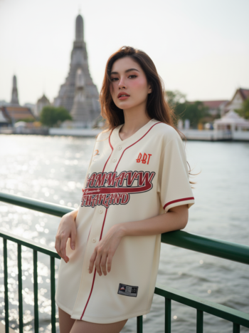 เสื้อเบสบอลพิมพ์ลาย สั่งทำ ออกแบบเอง ORDER 179 ด้านหน้า