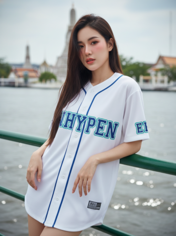 เสื้อเบสบอลพิมพ์ลาย สั่งทำ ออกแบบเอง ORDER 180 ด้านหน้า