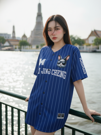 เสื้อเบสบอลพิมพ์ลาย สั่งทำ ออกแบบเอง ORDER 181 ด้านหน้า