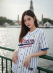 เสื้อเบสบอลพิมพ์ลาย สั่งทำ ออกแบบเอง ORDER 184 ด้านหน้า