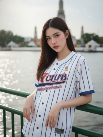 เสื้อเบสบอลพิมพ์ลาย สั่งทำ ออกแบบเอง ORDER 184 ด้านหน้า