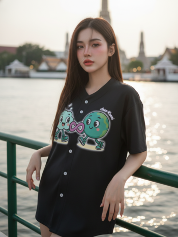 เสื้อเบสบอลพิมพ์ลาย สั่งทำ ออกแบบเอง ORDER 187 ด้านหน้า