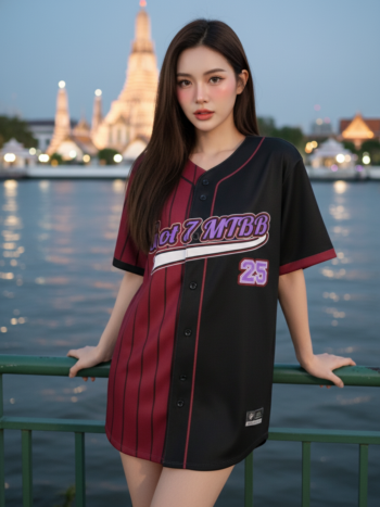 เสื้อเบสบอลพิมพ์ลาย สั่งทำ ออกแบบเอง ORDER 188 ด้านหน้า