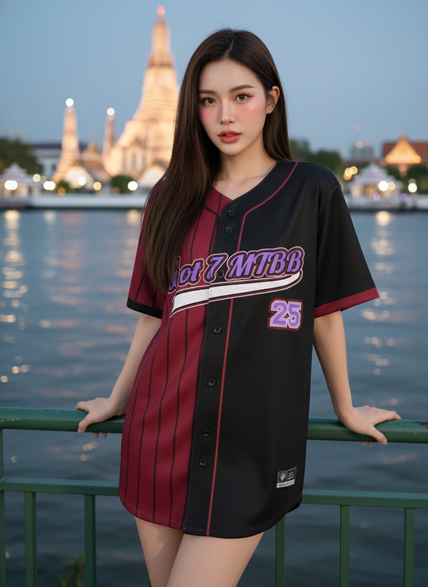 ORDER 188 เสื้อเบสบอล - ด้านหน้า เสื้อเบสบอลพิมพ์ลาย สั่งทำ ออกแบบเอง ORDER 188 ด้านหน้า