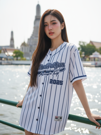 เสื้อเบสบอลพิมพ์ลาย สั่งทำ ออกแบบเอง ORDER 190 ด้านหน้า