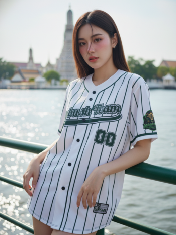 เสื้อเบสบอลพิมพ์ลาย สั่งทำ ออกแบบเอง ORDER 193 ด้านหน้า