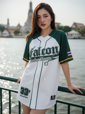 เสื้อเบสบอลพิมพ์ลาย สั่งทำ ออกแบบเอง ORDER 454 ด้านหน้า