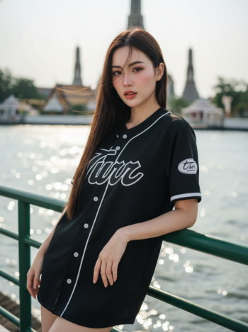 เสื้อเบสบอลพิมพ์ลาย สั่งทำ ออกแบบเอง ORDER 194 ด้านหน้า
