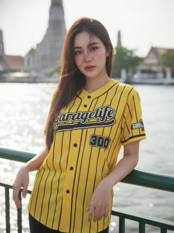 เสื้อเบสบอลพิมพ์ลาย สั่งทำ ออกแบบเอง ORDER 195 ด้านหน้า