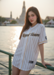 เสื้อเบสบอลพิมพ์ลาย สั่งทำ ออกแบบเอง ORDER 196 ด้านหน้า