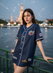 เสื้อเบสบอลพิมพ์ลาย สั่งทำ ออกแบบเอง ORDER 197 ด้านหน้า