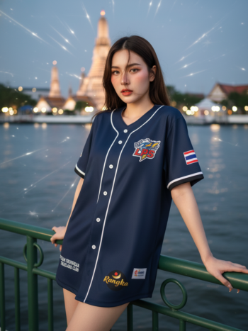 เสื้อเบสบอลพิมพ์ลาย สั่งทำ ออกแบบเอง ORDER 197 ด้านหน้า