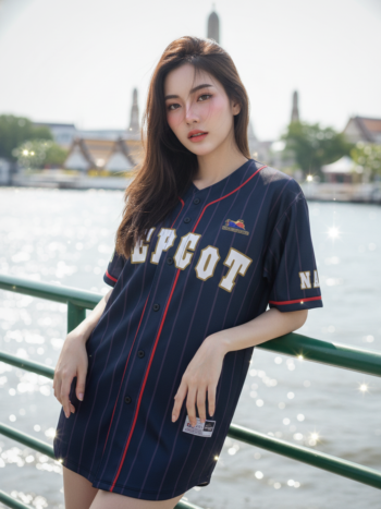 เสื้อเบสบอลพิมพ์ลาย สั่งทำ ออกแบบเอง ORDER 199 ด้านหน้า