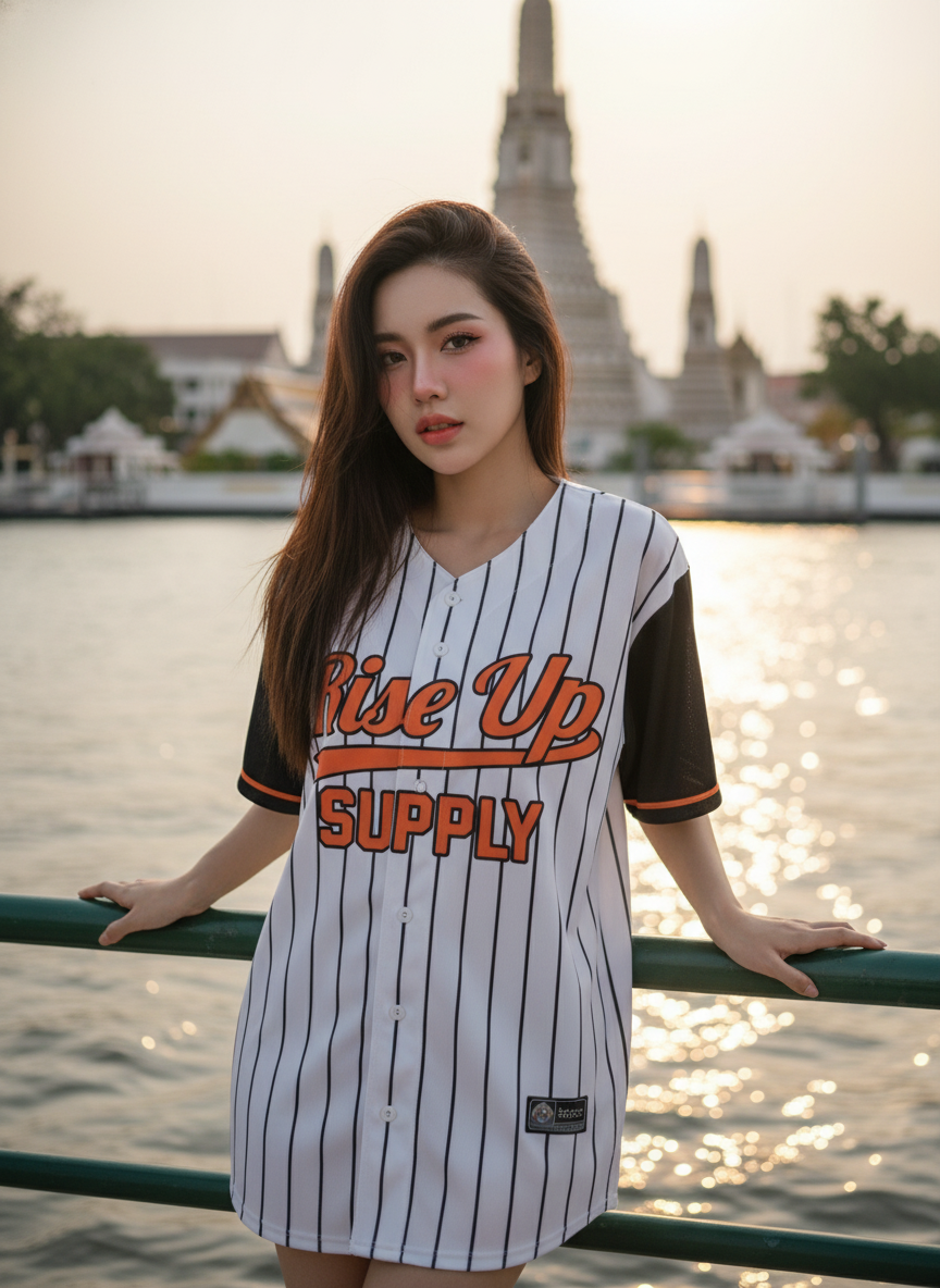 ORDER 200 เสื้อเบสบอล - ด้านหน้า เสื้อเบสบอลพิมพ์ลาย สั่งทำ ออกแบบเอง ORDER 200 ด้านหน้า