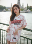 เสื้อเบสบอลพิมพ์ลาย สั่งทำ ออกแบบเอง ORDER 204 ด้านหน้า