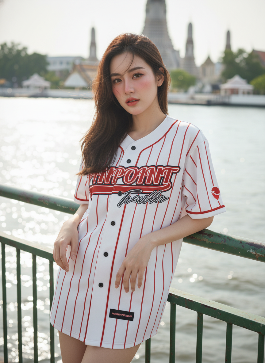 ORDER 204 เสื้อเบสบอล - ด้านหน้า เสื้อเบสบอลพิมพ์ลาย สั่งทำ ออกแบบเอง ORDER 204 ด้านหน้า