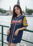เสื้อเบสบอลพิมพ์ลาย สั่งทำ ออกแบบเอง ORDER 206 ด้านหน้า