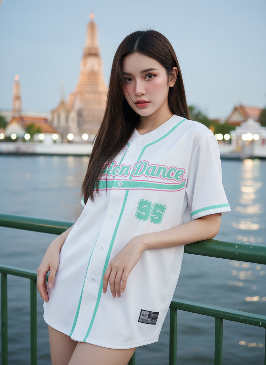 ORDER 207 เสื้อเบสบอล - ด้านหน้า เสื้อเบสบอลพิมพ์ลาย สั่งทำ ออกแบบเอง ORDER 207 ด้านหน้า