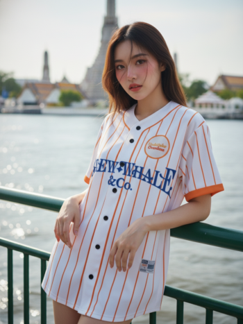เสื้อเบสบอลพิมพ์ลาย สั่งทำ ออกแบบเอง ORDER 208 ด้านหน้า