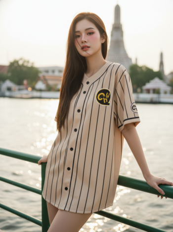 เสื้อเบสบอลพิมพ์ลาย สั่งทำ ออกแบบเอง ORDER 209 ด้านหน้า