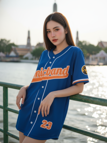 เสื้อเบสบอลพิมพ์ลาย สั่งทำ ออกแบบเอง ORDER 210 ด้านหน้า