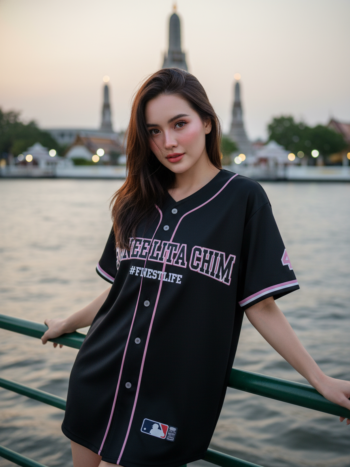 เสื้อเบสบอลพิมพ์ลาย สั่งทำ ออกแบบเอง ORDER 212 ด้านหน้า